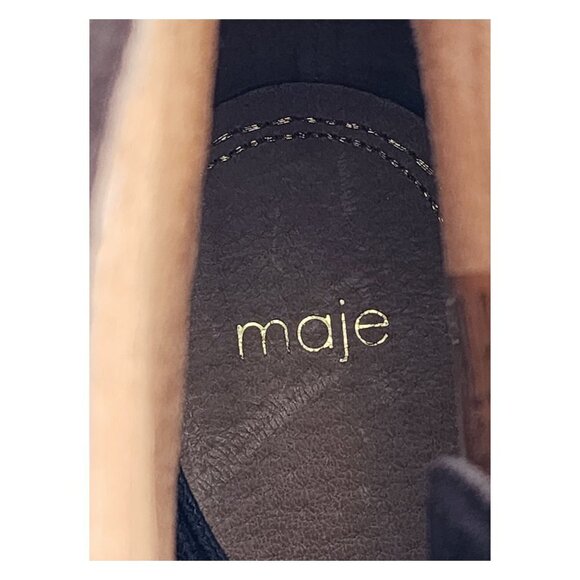 MAJE Fox Suede Ankle Fringe Bootie Brown NEW Floor Model - Picture 9 of 11